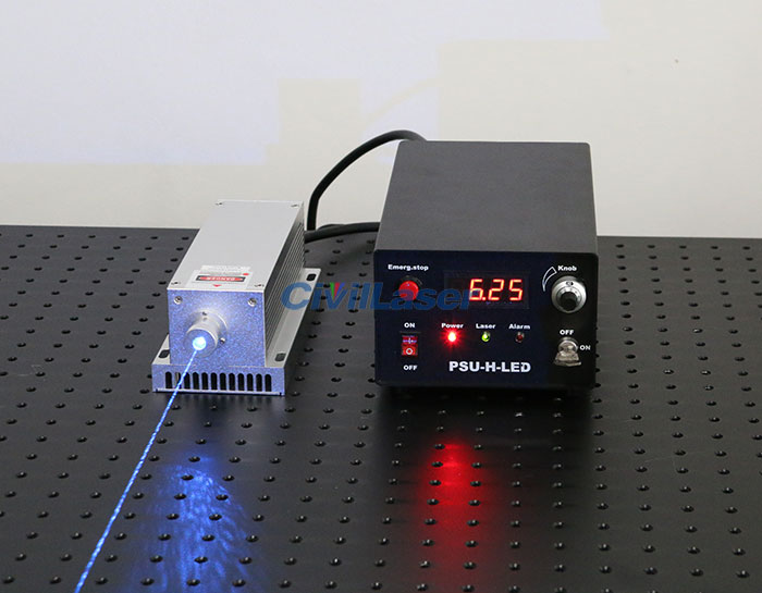 473nm 600mW Blue DPSS 레이저 Diode Pumped 고체 레이저 전원 공급 장치 포함
